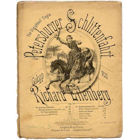 Petersburger Schlittenfahrt. Galopp. En Traîneau. Souvenir de St. Pétersbourg. Galop. Op. 57