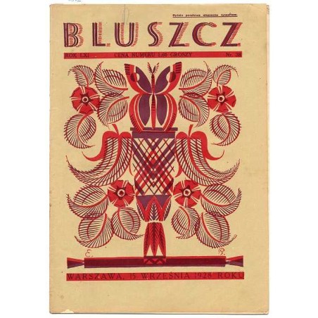 Bluszcz. Społeczno-literacki ilustrowany tygodnik kobiecy. R.61 (1928). Nr 38 (15 września 1928)