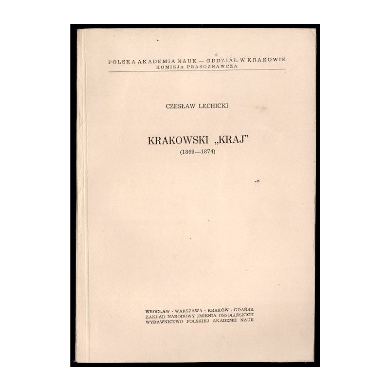 Krakowski "Kraj" (1869-1874)