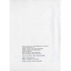 Blok-Notes Muzeum Literatury im. Adama Mickiewicza. 1975