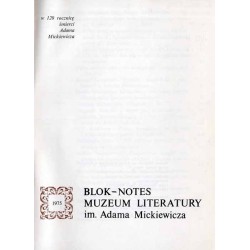Blok-Notes Muzeum Literatury im. Adama Mickiewicza. 1975