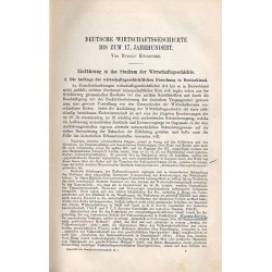 Deutsche Wirtschaftsgeschichte bis zum 17. Jahrhundert Grundzüge der neueren Wirtschaftsgeschichte vom 17. Jahrhundert bis zur