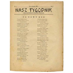 Nasz Tygodnik. Pismo ilustrowane społeczno-literackie. R.2 (1925). Nr 1 (4 stycznia 1925)