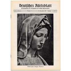 Deutsches Adelsblatt. 6. Jahrgang (1967). Nr 12 (10 XI 1967) [Michelangelo, Brügger Madonna]