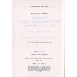 Pamiętnik XIII Powszechnego Zjazdu Historyków Polskich. Poznań, 6-9 września 1984 roku. Cz.2: Sprawozdania z sympozjów