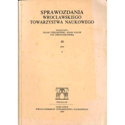 Sprawozdania Wrocławskiego Towarzystwa Naukowego. [Seria] A. Nr 48 (1993)