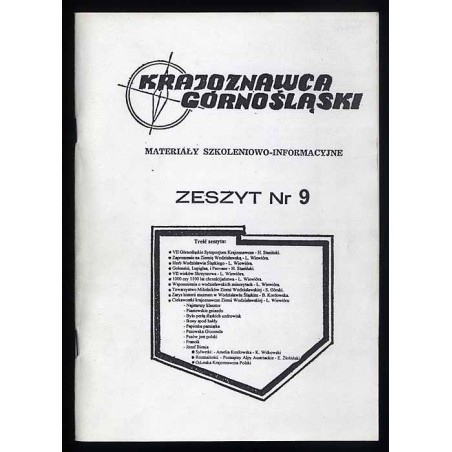 Krajoznawca Górnośląski. Materiały szkoleniowo-informacyjne. Zeszyt nr 9 (1994)