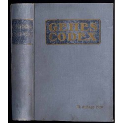 Gehes Codex der Bezeichnungen von Arzneimitteln, kosmetischen Präparaten und wichtigen technischen Produkten mit kurzen Bemerkun