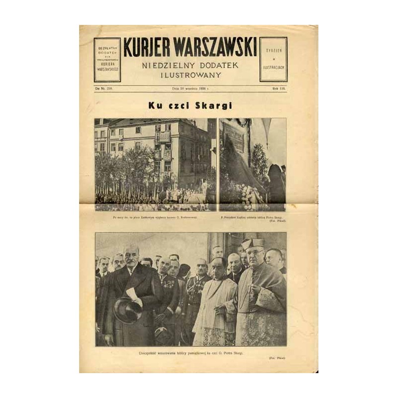Kurjer Warszawski. Niedzielny dodatek ilustrowany. R.116 (1936). Nr 258 (20 września 1936) / Warszawa Piotr Skarga