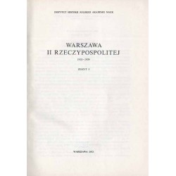 Warszawa II Rzeczypospolitej 1918-1939. Z.5 (1973)