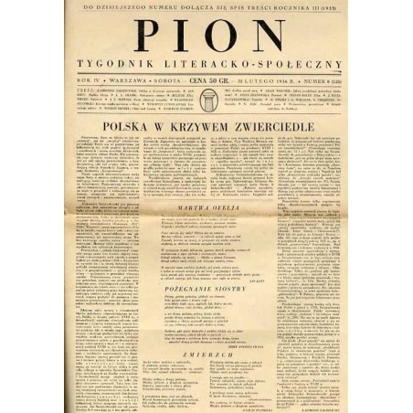 Pion. Tygodnik literacko-społeczny. R.4 (1936). Nr 8 (125) (22 lutego 1936)