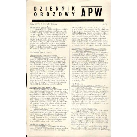 Dziennik Obozowy APW. 1944. Nr 52 (1 kwietnia 1944)