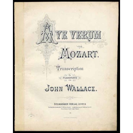 Ave verum (Transcription für Pianoforte von John Wallace)