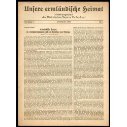 Unsere Ermländische Heimat. Mitteilungsblatt des Historischen Vereins für Ermland. 3. Jahrgang (1957). Nr. 1 2 3