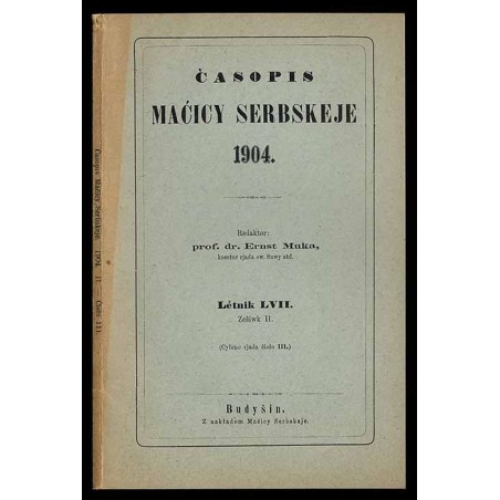 Časopis Maćicy Serbskeje. Lětnik 57 (1904). Z.2 (111)