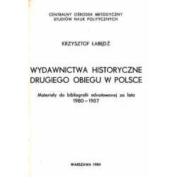 Wydawnictwa historyczne drugiego obiegu w Polsce. Materiały do bibliografii adnotowanej za lata 1980-1987