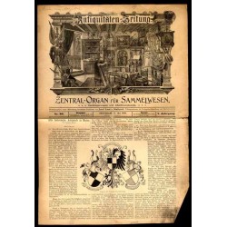 Antiquitäten-Zeitung. Zentral Organ für Sammelwesen. Versteigerung und Altertumskunde. 7. Jahrgang (1899). Nr 20