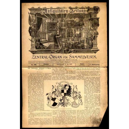 Antiquitäten-Zeitung. Zentral Organ für Sammelwesen. Versteigerung und Altertumskunde. 7. Jahrgang (1899). Nr 20