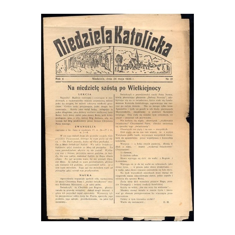 Niedziela Katolicka. R.4 (24 V 1936) nr 21