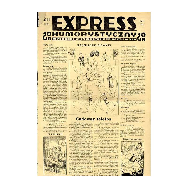 Express Humorystyczny. R.7 (1936). Nr 14 (293) / Marian Dąbrowski (Emden): Szukam kochanki. Powieść obyczajowo-satyryczna