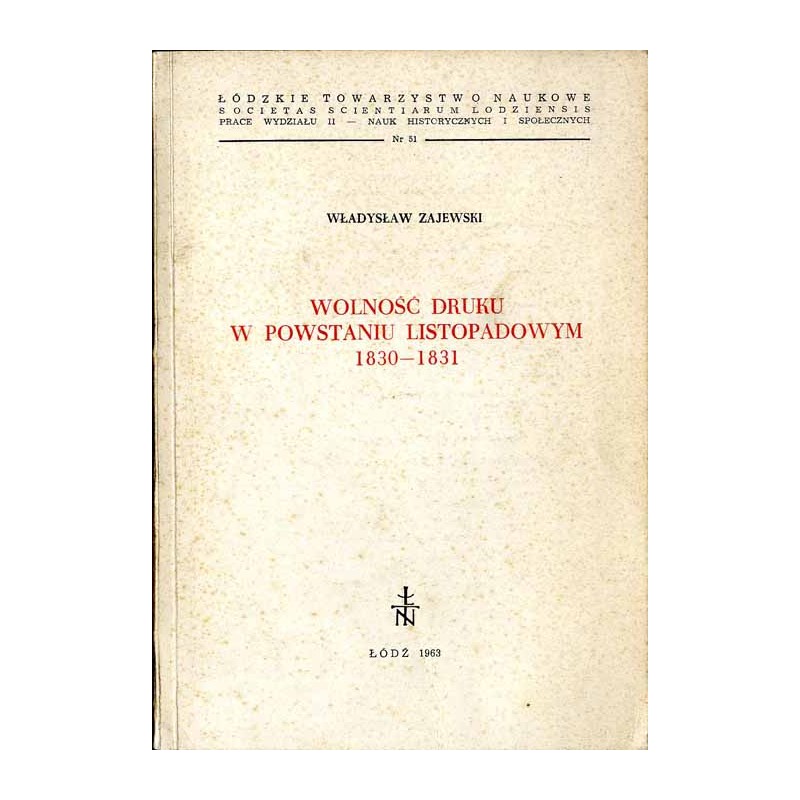Wolność druku w powstaniu listopadowym