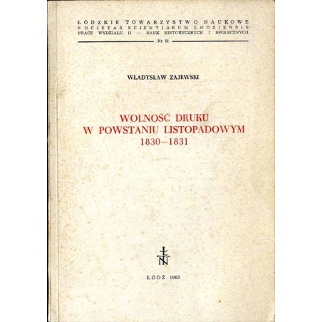 Wolność druku w powstaniu listopadowym