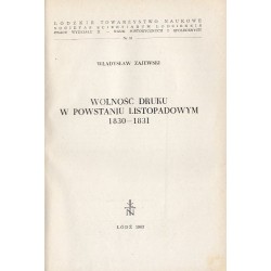 Wolność druku w powstaniu listopadowym