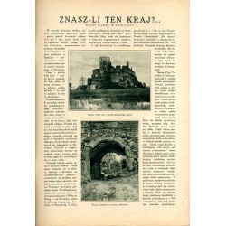 Tęcza. Ilustrowane pismo tygodniowe. R.2 (1928). Z. 33 (18 sierpnia 1928) / (Bolesław?) Rogiński / Ruiny zamku w Siewierzu / Zbi