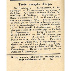 Tęcza. Ilustrowane pismo tygodniowe. R. 2 (1928). Z. 43 (27 października 1928) / Franciszek Siedlecki / Lew Tołstoj / Płock / An