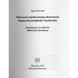 Mistrzyni współczesnego drzeworytu Bogna Krasnodębska-Gardowska. Katalog prac ze zbiorów Biblioteki Narodowej