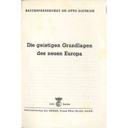 Die geistigen Grundlagen des neuen Europa