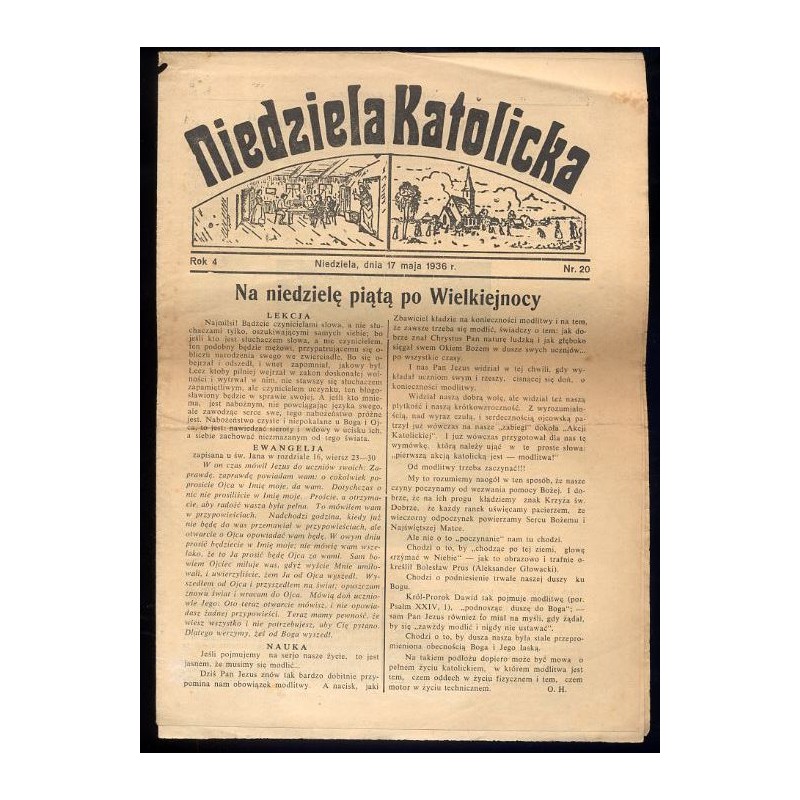Niedziela Katolicka. R.4 (17 V 1936) nr 20
