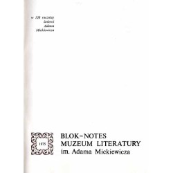 Blok-Notes Muzeum Literatury im. Adama Mickiewicza. 1975 [Nr 7]