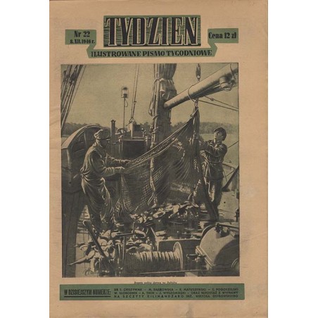 Tydzień. Ilustrowane pismo tygodniowe. R.1 (1946). Nr 22 (8 grudnia 1946)