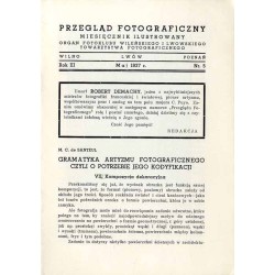 Przegląd Fotograficzny. Miesięcznik ilustrowany. Organ Fotoklubu Wileńskiego i Lwowskiego Towarzystwa Fotograficznego. R. 3 (193