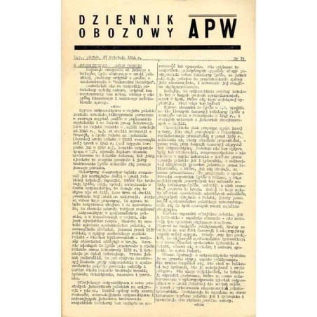 Dziennik Obozowy APW. 1944. Nr 73 (28 kwietnia 1944)