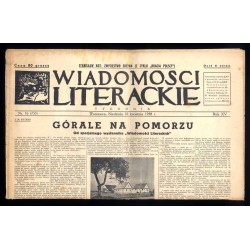 Wiadomości Literackie. Tygodnik. R.15 (1938). Nr 16 (755) (10 kwietnia 1938)