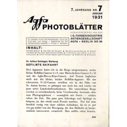 Agfa Photoblätter. R. 37 (1931). Nr 7 (Januar 1931)