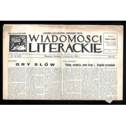 Wiadomości Literackie. Tygodnik. R.9 (1932). Nr 42 (459) (2 października 1932)
