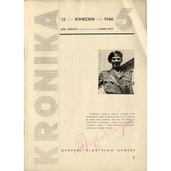 Kronika. R.1 (1946). Nr 5 (15 kwiecień 1946) / okładka Władysław Szomański i Romuald Nowicki