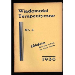 Wiadomości Terapeutyczne. Dwumiesięcznik. R. 8 (1936). Nr 4 (Lipiec-Sierpień 1936)
