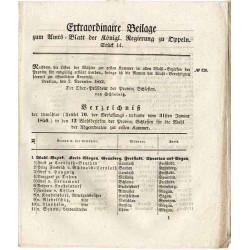 [Amts-Blatt der Königlichen Regierung zu Oppeln. 1852]. Extaordinaire Beilage zum Amts-Blatt der Königl. Regierung zu Oppeln. St