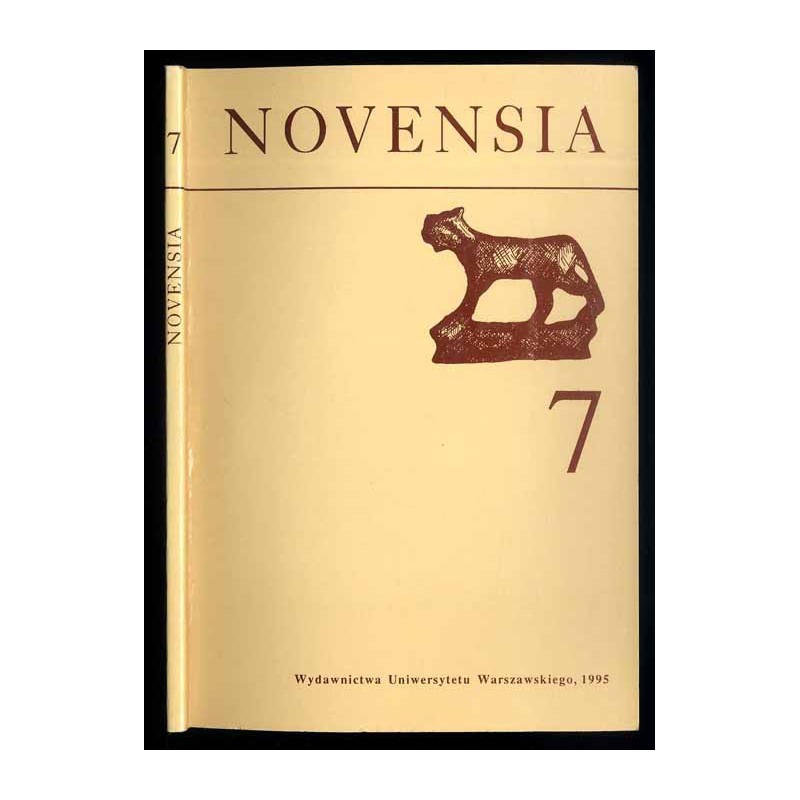Novensia [Novaensia]. Badania ekspedycji archeologicznej Uniwersytetu Warszawskiego w Novae. Studia i materiały. [T.7 (1995)]