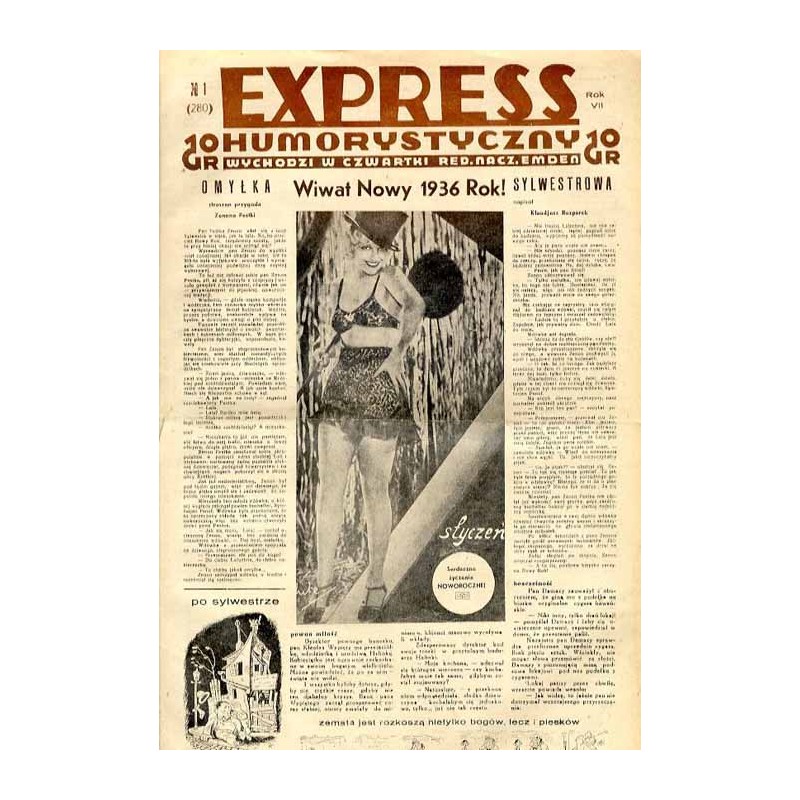 Express Humorystyczny. R.7 (1936). Nr 1 (280) / Marian Dąbrowski (Emden): Szukam kochanki. Powieść obyczajowo-satyryczna