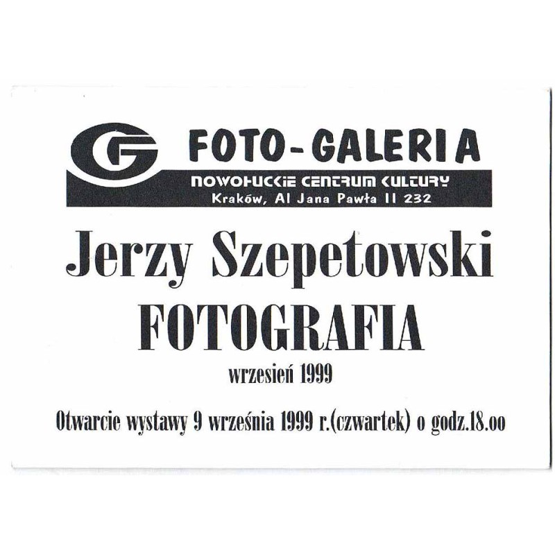 Jerzy Szepetowski - Fotografia, wrzesień 1999