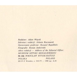 Biuletyn Muzeum Sztuki Medalierskiej. Sprawozdanie z działalności w latach 1965-1975 r