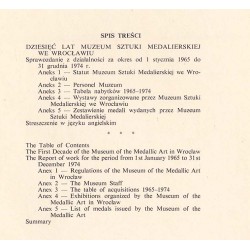 Biuletyn Muzeum Sztuki Medalierskiej. Sprawozdanie z działalności w latach 1965-1975 r
