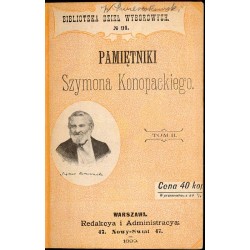 Pamiętniki Szymona Konopackiego. 2tomy