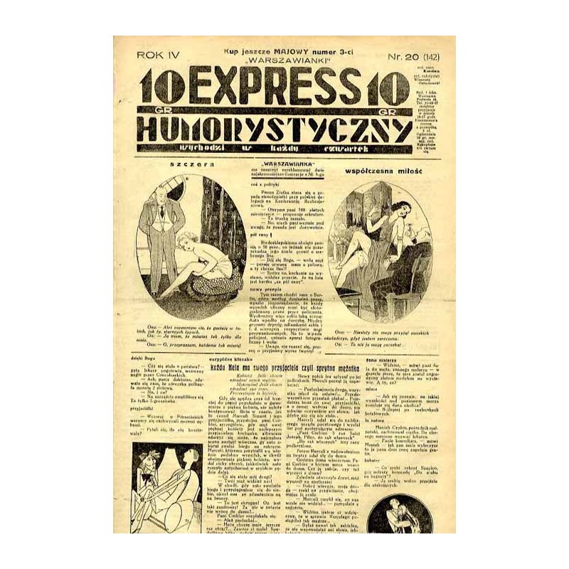 Express Humorystyczny. R.4 (1933). Nr 20 (142) / Marian Dąbrowski (Emden): Krew na chryzantemach. Romans Z kwiatu na kwiat. Rom