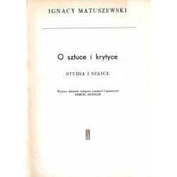 O sztuce i krytyce. Studia i szkice